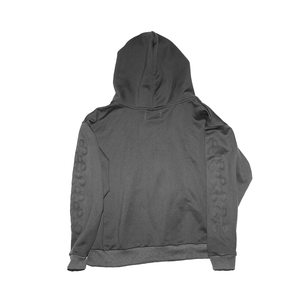 DARK GRAY ZIP-UP HOODIE